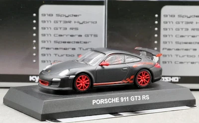 Coche secreto Kyosho 1/64 Porsche Collection 5 911 GT3 RS 997 997.2 negro mate Foto 1 de 4