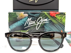 NEW Maui Jim Cheetah 5 Black Crystal Polarized Mirrored Grey Sunglass MJ842-02K - Picture 1 of 9