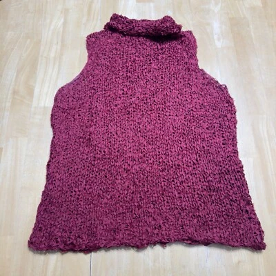 Blusa sin mangas Banana Republic para mujer 100 % seda granate pequeña Foto 1 de 4