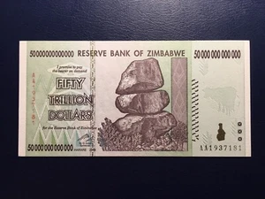 Zimbabwe 50 Trillion Dollars 2008 Pick 90 UNC - GEM UNC - Picture 1 of 2
