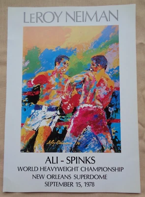 Leroy Neiman Boxing World Heavyweight Championship Fight Ali Spinks New Orleans — 第 1/4 张图片