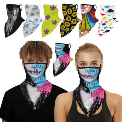 Color Printing Balaclava Cycling Neck Tube Scarf Snood Biker Face Mask Bandana - Image 1 of 4