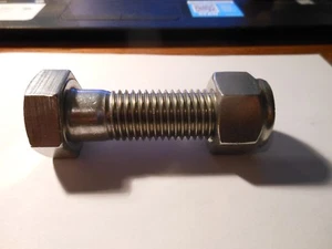 5) 1" -8 x 3-3/4" Stainless Steel Hex Bolt & Stainless Nylon Lock Nut ( 304 SS ) - Bild 1 von 10