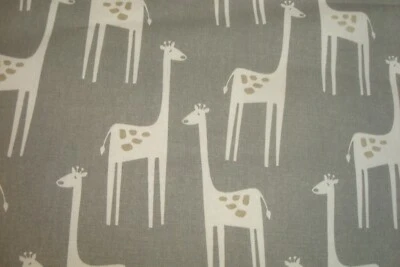 One Yd Premier Fabric Giraffe print Patches Gray  for Pillows 55" x 39" BTY - Image 1 of 4