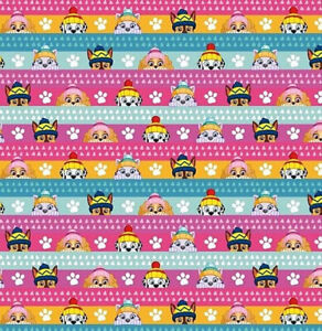 1 Roll Girls Pink & Blue Paw Patrol Birthday Christmas Gift Wrapping Paper 50 sq