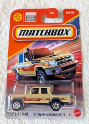Matchbox 17 Toyota Landcruiser 78 #109 Mainline 2025 чехол C/D (в наличии) новый 4 x 4 - Изображение 1 из 2