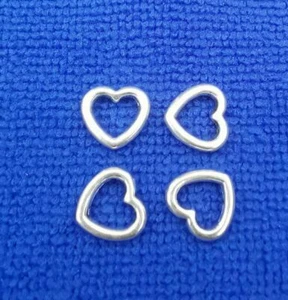 150 Pcs Tibetan Silver Smooth Open Heart Charms For Jewelry Making - Picture 1 of 2
