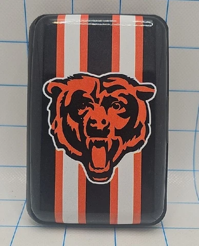 chicago bears hard case wallet snap lock 6 pocket clam shell wallet NFL Cover
