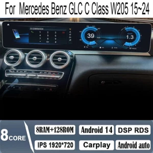 12.3'' Dual Screen Android Car Radio For Mercedes Benz GLC C Class W205 2015-24 - Picture 1 of 10