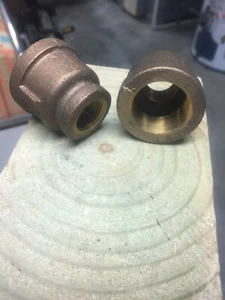 3/4'' x 3/8'' brass reduced pipe coupling - 2pcs - Picture 1 of 1