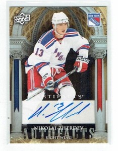 09-10 UD Upper Deck Artifacts Autofacts  Nikolai Zherdev  Auto