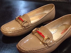 MARC JOSEPH NEW YORK GRAND ST PATENT LEATHER  HORSE BIT LOAFERS  TAN SZ 6 BRAZIL - Picture 1 of 12