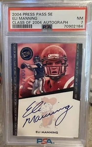 2004 Press Pass SE Auto AUTOGRAMM ELI MANNING PSA 7 (101/200) Ole Miss NY Giants - Bild 1 von 2