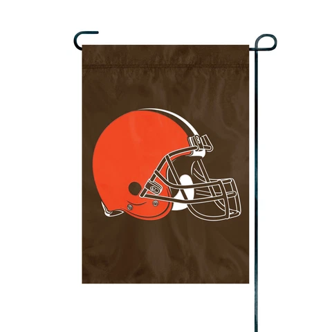 CLEVELAND BROWNS EMBROIDERED GARDEN FLAG 12.5"X18" YARD BANNER NFL LICENSED Cover