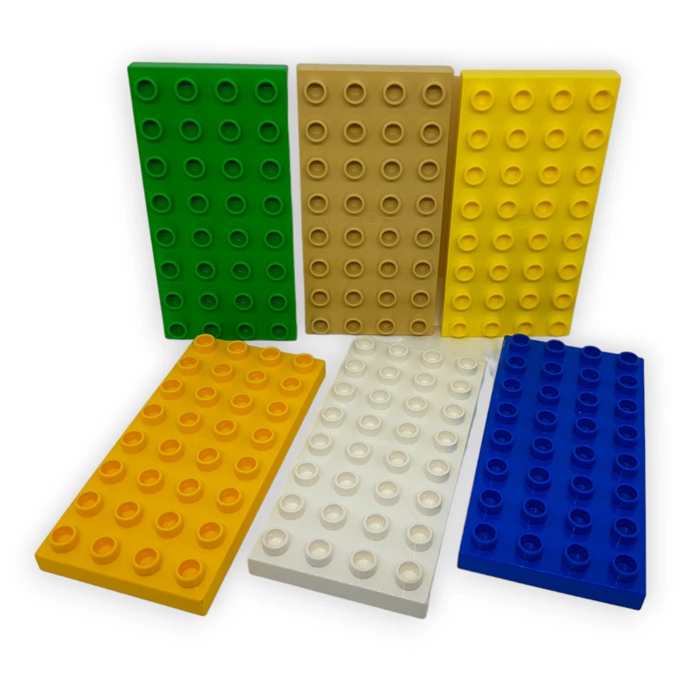 Lego Duplo Bau Platte 4x8 Grün Gelb Blau Beige Basic 4279291 20820 10199 4672 - Bild 1 von 1
