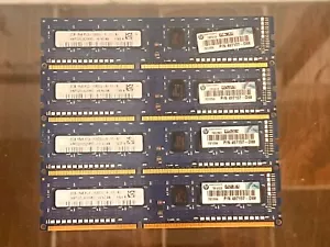 Lot Of 4 - HYNIX 2GB DDR3 1333MHz PC3-10600U HP497157-D88 RAM Memory 8GB Total - Picture 1 of 1