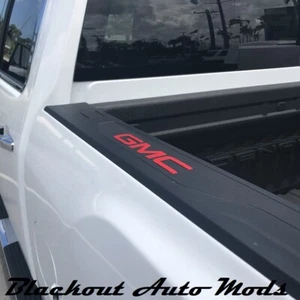 RED - Bed Rail Letter Insert Set of 2 For 2019-2025 GMC Sierra Truck Bed Letters - Picture 1 of 4