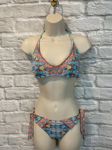 Nuevo con etiquetas Bikini Paolita Para Mujer Melaina Colorido Floral Halter Lateral L/32DD/34D/36 - Imagen 1 de 9