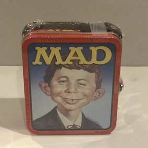 Vintage Mad Magazine 1999 Mini Metall Brotdose Alfred E. Neuman mit Mais und versiegelt - Bild 1 von 13