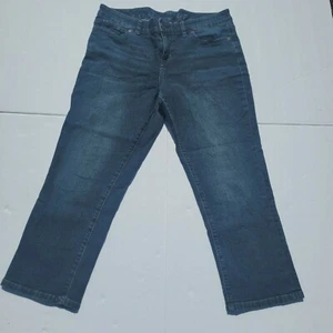Pantalones de mezclilla para mujer The Limited Denim 312 10 de altura media rectos recortados azules - Imagen 1 de 6