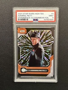 2024 Star Wars High Tek Admiral Piett Gold Rainbow Foil SP /50 PSA 9 🔥 (POP 1) - Picture 1 of 4