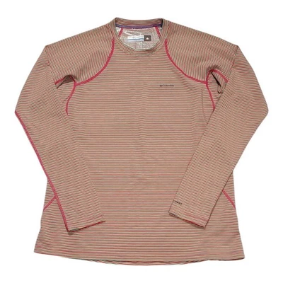 Camisa Columbia Omni-Heat Mujer XL Multicolor Rayas Manga Larga Capa Base Top Foto 1 de 4