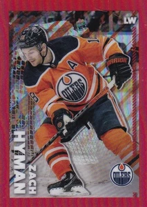 2022-23 TOPPS CHROME NHL STICKER #196 ZACH HYMAN  SSP RED /5 MADE-OILERS - Picture 1 of 2