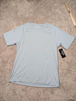 $68 Rhone Reign Short Sleeve Shirt Mens Large Arctic Blue Heather Athletic UPF50 - Image 1 of 4