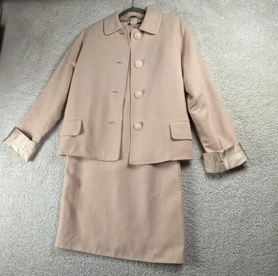 Vintage Gianni Versace Couture Dress Suit Womens 38 Wool Jacket Pink Italy 90s - Image 1 of 4