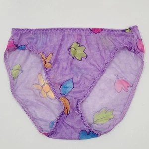 Vintage Floral Leaves Sheer High Waisted Cut Leg Vintage Panty Damen L 90s 1990 - Bild 1 von 6