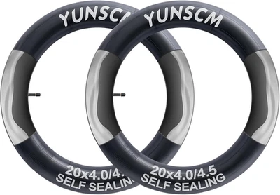 2-PCS 20X4 Self-Sealing Fat Bike Tubes 20 X 4.0/4.5 Av32Mm Super Automatic Repai - Image 1 of 4