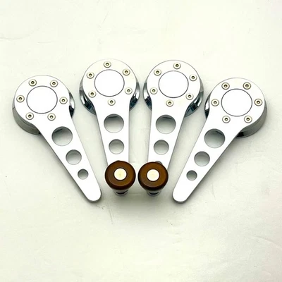 Window Cranks & Door Handles for 1956-1966 Karmann Ghia Chr w/Wood Knobs RALLYE - Image 1 of 2