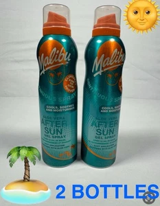 2 Malibu After Sun Moisturising Soothing Continuous Gel Spray175ml HOLIDAY BEACH - Picture 1 of 3
