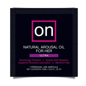 ON 'ULTRA' NATURAL AROUSAL OIL FOR HER 0.5ML SINGLE USE AMPOULE CUPIDS LOVE SHOP - Picture 1 of 1