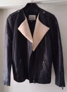 Leder Jacke Damen Twist & Tango Größe 36 Schwarz mit Teddyfutter, Biker-Stil - Bild 1 von 11