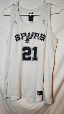 Adidas NBA 4her TIM DUNCAN #21 San Antonio Spurs Jersey Large L Cover