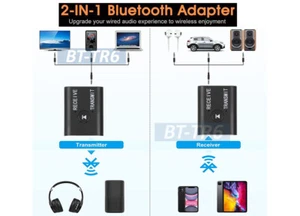 Adaptador de audio híbrido BT 5.0 transforma dispositivo que no es Bluetooth en listo para Bluetooth - Imagen 1 de 9