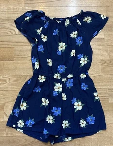 Girl's Old Navy Navy Floral Romper Size 8 EUC - Picture 1 of 3