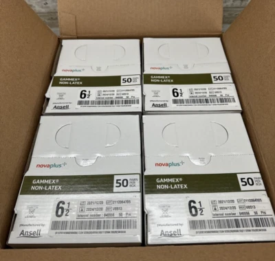 Guante quirúrgico de policloropreno sin látex Gammex NovaPlus, talla: 6,5 *ver fecha* Foto 1 de 4