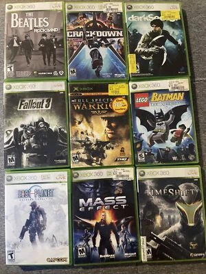 Lote De 9 Juegos Xbox 360 Beatles Fallout 3 Lego Batman Mass Effect Crackdown Más Foto 1 de 4