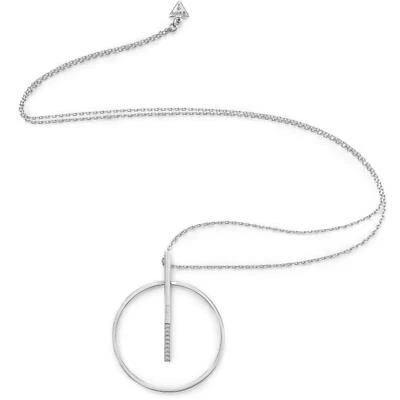 Collana Da Donna Guess UBN84058 In Acciaio A Cerchio Con Barra Di Cristalli - Immagine 1 di 4
