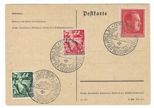 Germany: 1938; Hitler Postal Stationery + set young carrying torch, EBA075 - Picture 1 of 2