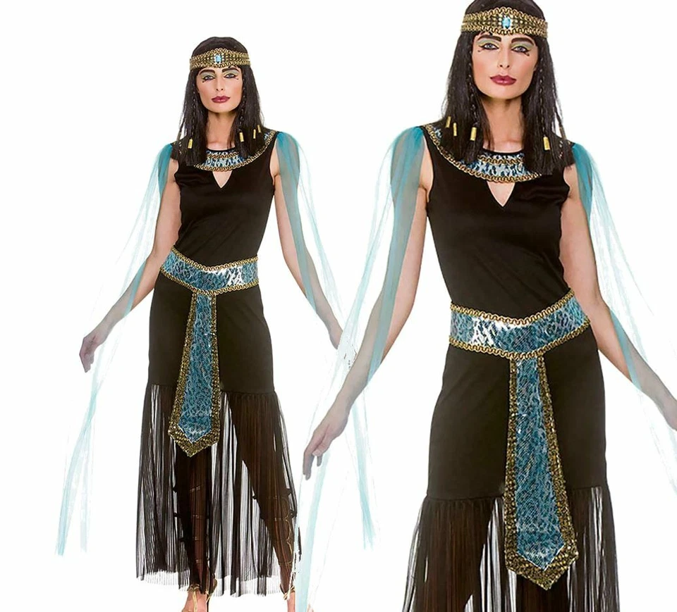 WICKED COSTUMES Erwachsene Prinzessin Cleopatra Kostüm Pailletten Ägyptische Buchwoche Film TV