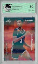 Nassir Cunningham 2022 Leaf Hype #73 Red Shimmer #1/1 Rookie Card PGI 10
