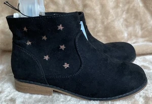 NWT Girls' Jasmine Booties Black - Cat & Jack - SIZE 12 - Picture 1 of 5