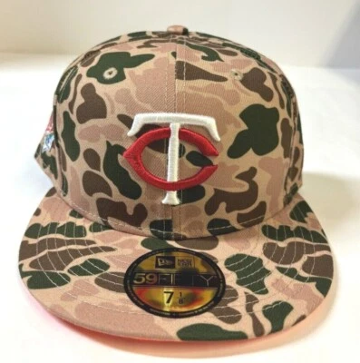 Minnesota Twins NE Duck Camo 1987 World Series Fitted Hat - Image 1 of 4