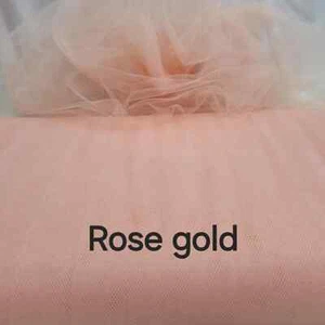 Tul 54" Oro Rosa o cualquiera de los otros 25 colores, tutú, lazos, decoración boda - Imagen 1 de 65