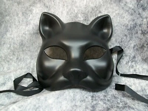 Mattschwarze Katze venezianische Maske Femme Feline Göttin Gato Puma Panther Frau Kit - Bild 1 von 12