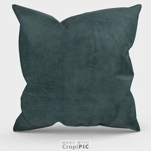 Large Deep Teal Cushions / Cushion Covers Set Of 2.. Soft Suede Fabric.. - Picture 1 of 2