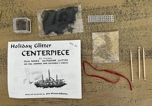 Vintage Dollhouse Holiday Centerpiece Kit Glitter - Picture 1 of 10